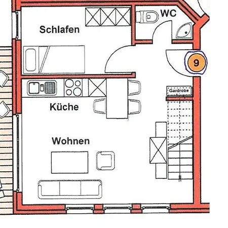 Daire Haus Moewe Ii - Fewo 09 *